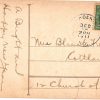Old postcard. A Happy New Year.  1911.  Embossed, gold trim, man, woman, moon, clock, shamrock. - Image 2