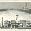Postcard.  Heavy Cruisers operating at High Speed, U S Navy.  Ships.  1946.