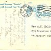 White border postcard.  Sight Seeing Tourist Yacht all around New York.  Leaves Battery Landing daily.  1928. - Image 2