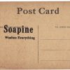 Old postcard.  Soapine Washes Everything. Evening, church. - Image 2
