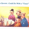 Chrome postcard.  A Bass Quartet - Could do with a "Tenor" or two.  Men, bar, whiskey.