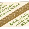 Old postcard.  There are creeds and rules to guide us a help us in life's school.  But the finest creed for every need, is the gold old Golden Rule.  Ruler.  Embossed, 1910.