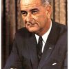 Chrome postcard.  President Lyndon B Johnson.