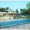 Chrome postcard.  Spanish Ranch Motel, Mobile, Alabama. Pool.  Built on site of last battle of the Civil War, April 8-9, 1865.