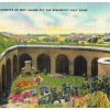 Linen postcard.  Fort Massachusetts on Ship Island off the Mississippi Gulf Coast.  Federal prison during Civil War.