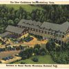 Linen postcard.  The New Gatlinburg Inn, Gatlinburg, Tennessee.  1947.