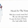 Postcard, The Flags of Victory Series.  Hurrah for the Victors.