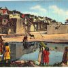 Linen postcard.  Pueblo of Acoma, The Sky City, South of Laguna, New Mexico.  Indian Village.