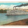 Old postcard.  Steamer Capitol at Clinton, Iowa.  Ship, 1930.