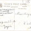 Old postcard.  A Happy Easter to You.  Girl Angel carrying cross, flowers, embossed, 1908, Tuck. - Image 2