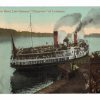 Old postcard.  Niagara River Line Steamer, Chippewa at Lewiston, New York.  1912.