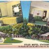 Linen postcard.  Stiles Motel, Statesboro, Georgia. Owner, operator W Earle Penoyer and Sons.