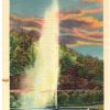 Linen Postcard.  Andrews Geyser at Round Knob on Southern Railway, Western North Carolina.