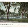 Old postcard.  Boston Common, Boston Massachusetts. Ath-lo-pho-ros, Searles Rheumatic Cure. Undivided back.