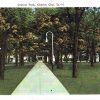 White border postcard.  Central Park, Charles City, Iowa. 1929.