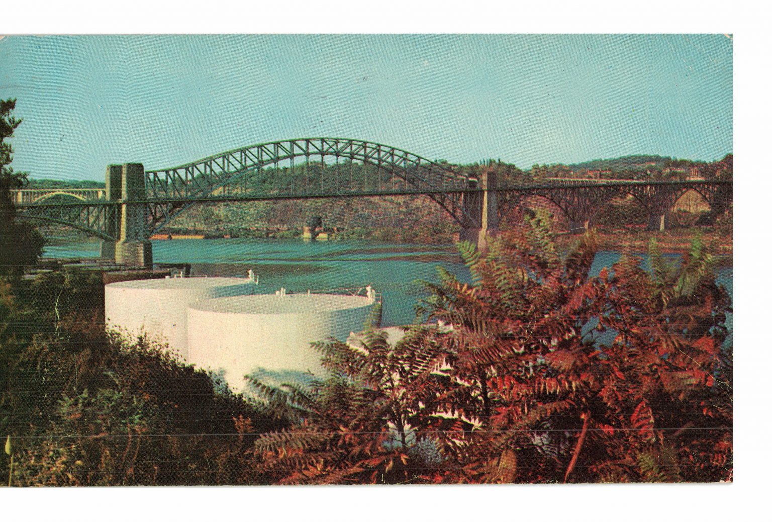 Chrome postcard. McKees Rocks Bridge, Mckees Rocks, Pennsylvania. 1960