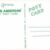 Chrome postcard. Don't Worry 'bout nuttin.  Signed Elmer 1951,  Man Fishing.  Elmer Anderson Comic Post Card. - Image 2