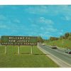 Chrome Postcard. Welcome to New Jersey. Garden State Parkway. 1966, sign.