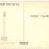 Chrome postcard.  Burning Wells Fargo Relay Station on the CP & LE Railroad, Fabulous Funway, Cedar Point, Sandusky, Ohio.  Space Spiral Ride. - Image 2