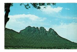 Chrome postcard. Sawtooth Mountain Scenic Loop, Fort Davis, Texas.