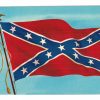 Chrome postcard.  Confederate Battle Flag. 1961.