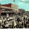Old postcard.  Central Avenue on Parade Day, St Petersburg, Florida. 1913.