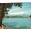 Chrome Postcard. Mormon Pioneer Memorial Bridge, Missouri River between Nebraska and Iowa. 1955.