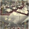 Old Postcard.Riggs' Restaurant, Upstairs Dining Room Main Dining Room, New York City.