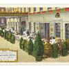 Linen Postcard. The Sidewalk Cafe, Fifth Avenue Hotel, New York City.