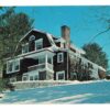 Chrome postcard.  Colton House, The Mayflower Inn, Washington, Connecticut. Snow.