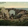 Old postcard.  Stone Arch on Cliff Walk, Newport, Rhode Island.