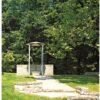 Chrome postcard.  Grave of Princess Otahki, Trail of Tears State Park, Cape Girardeau, Missouri. Memorial, monument.
