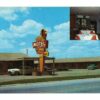 Chrome postcard.  Chief Motel and Restaurant, Colby, Kansas.