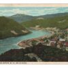 White border postcard.  New River and Hinton, West Virginia. On C & O Railroad.