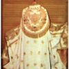 Chrome postcard.  Mass Robe worn by Padre Juanipero Serra, Mission San Jose, California.