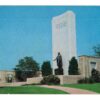 Chrome Postcard.  Court of Freedom, Statue of George Washington,  Forest Lawn Memorial Park, Glendale, California.
