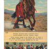 Linen Postcard.  Navajo Chicken Pull, Native Indian Sport. Horses.