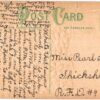 Old postcard. Memory's Mirror. Flowers, poem, embossed. - Image 2