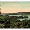 Old postcard.  The Island, Lake Bomoseen, Proctor, Vermont.