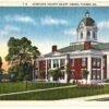 Linen postcard.  Stephens County Court House, Toccoa, Georgia.