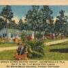 Linen postcard. Green Acres Motor Court, Jacksonville, Florida. Tourist Cottages.