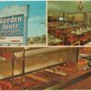 Chrome postcard. Sweden House Smorgasbord, Naperville, Illinois.