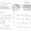 White border postcard.  Chapel, Camp Rucker, Alabama.  1943. - Image 2