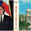 Chrome postcard.  Greetings from Montgomery, Alabama. Governor George C Wallace, Alabama State Capitol.
