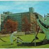 Chrome postcard.  Bow of the Wolverine, 1st Iron Ship to sail the Great Lakes,  Erie City Hospital, Ohio.