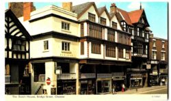 Postcard.  The Dutch Houses, Bridge Street, Chester, England, UK.