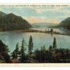 Linen postcard. Columbia River and Wind Mountain, Washington, from Columbia River Highway, Oregon.