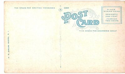 White border postcard.  St Michael's Chapel, Bristol, Rhode Island. - Image 2