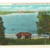 Linen postcard.  Sunapee Lake from Lakewood Manor Summer House, Lake Sunapee, New Hampshire.