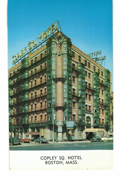 Chrome postcard.  Copley Sq Hotel Boston, Massachusetts. Square.